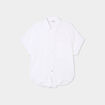 Chemise nouée manches courtes gaze coton blanc femme