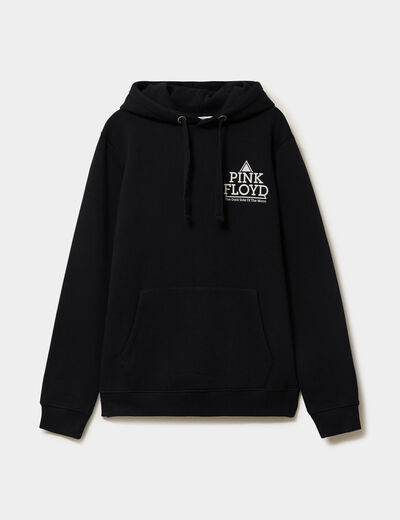 Sweat hoodie 1 poche Pink Floyd noir homme