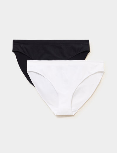 Lot 2 culottes sans couture noir femme