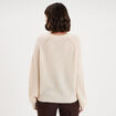 Gilet cardigan col rond boutonn&eacute; blanc femme