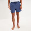Short de bain droit taille &eacute;lastiqu&eacute;e bleu fonc&eacute; homme