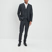 Gilet de costume sans manches gris fonc&eacute; homme