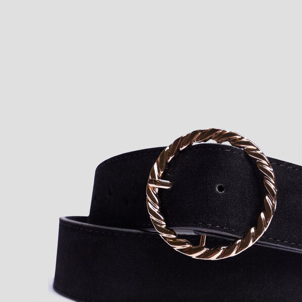 Ceinture aspect velours noir femme