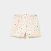 Bas de pyjama short coton ecru femme