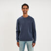 Pull col rond manches longues bleu homme