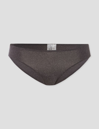Culotte microfibre sans coutures gris femme