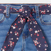Jeans skinny avec ceinture foulard denim stone fille