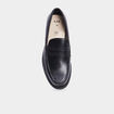 Mocassins à bout rond noir homme