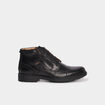 Bottines montantes zipp&eacute;es en cuir noir homme
