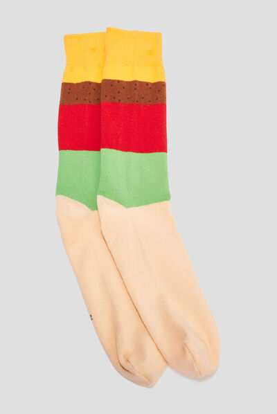 Chaussettes Burger multicolore homme