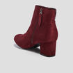 Bottines à talons bordeaux femme