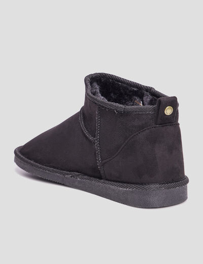 Bottines fourrées noir femme