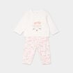 Ensemble de naissance 2 pièces blanc bébé fille