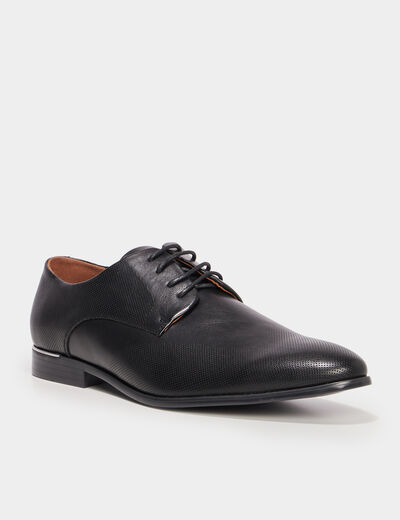 Derbies à lacets et bout pointu noir homme