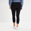 Legging 7/8 &egrave;me taille &eacute;lastiqu&eacute;e noir femme