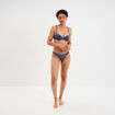 Soutien-gorge corbeille padd&eacute; dentelle bleu gris femme
