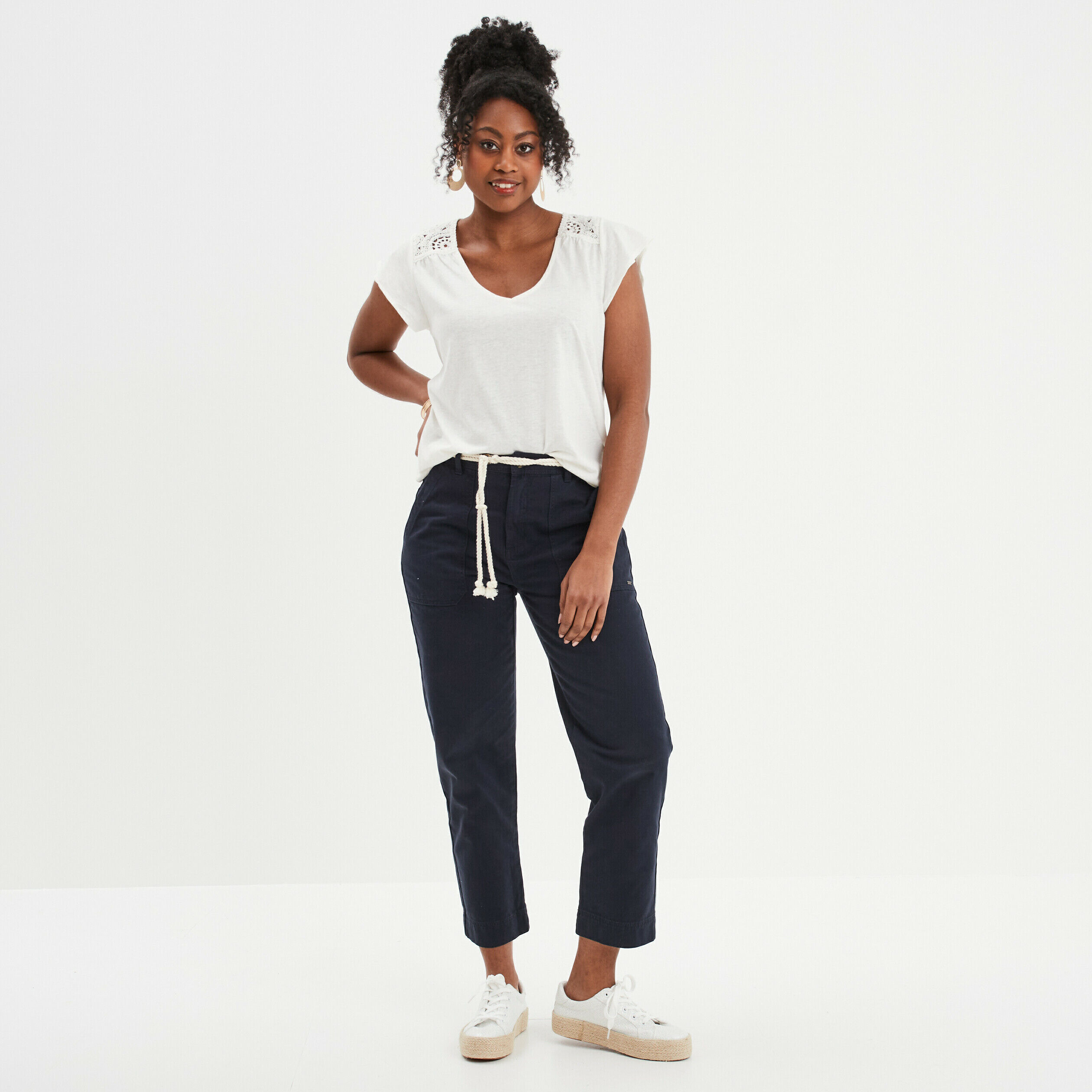 Pantalon droit femme pas cher La Halle