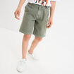 Bermuda large taille élastiquée coton vert kaki garçon