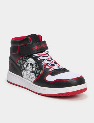 Baskets montantes zipp&eacute;es One Piece noir gar&ccedil;on