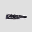 Ceinture perforée à clous noir mixte