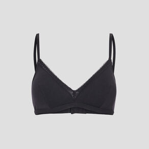 soutien gorge triangle coton a coque noir femme Soutien-gorge triangle coton à coque noir femme