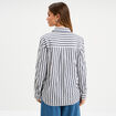Chemise manches longues bleu marine femme