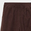 Pantalon velours c&ocirc;tel&eacute; large marron fonc&eacute; fille