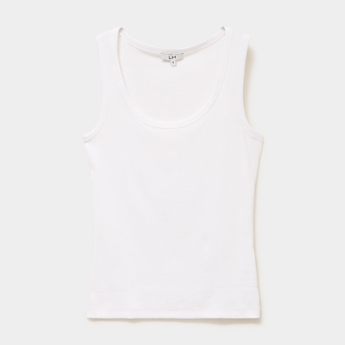 D&eacute;bardeur ajust&eacute; col rond coton blanc femme