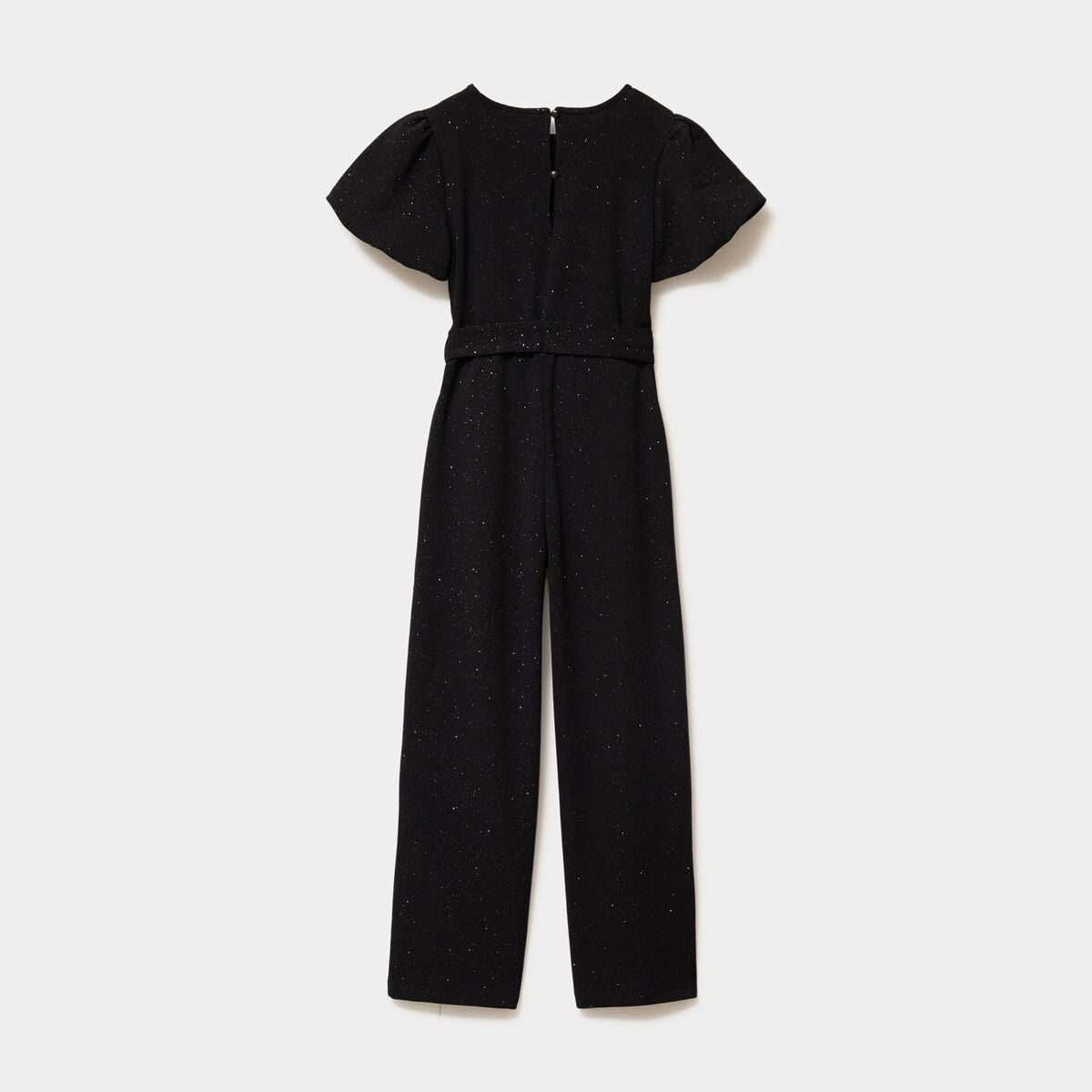 Combinaison pantalon &agrave; paillettes noir fille