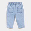 Jean brod&eacute; devant taille ajustable denim double stone b&eacute;b&eacute; fille