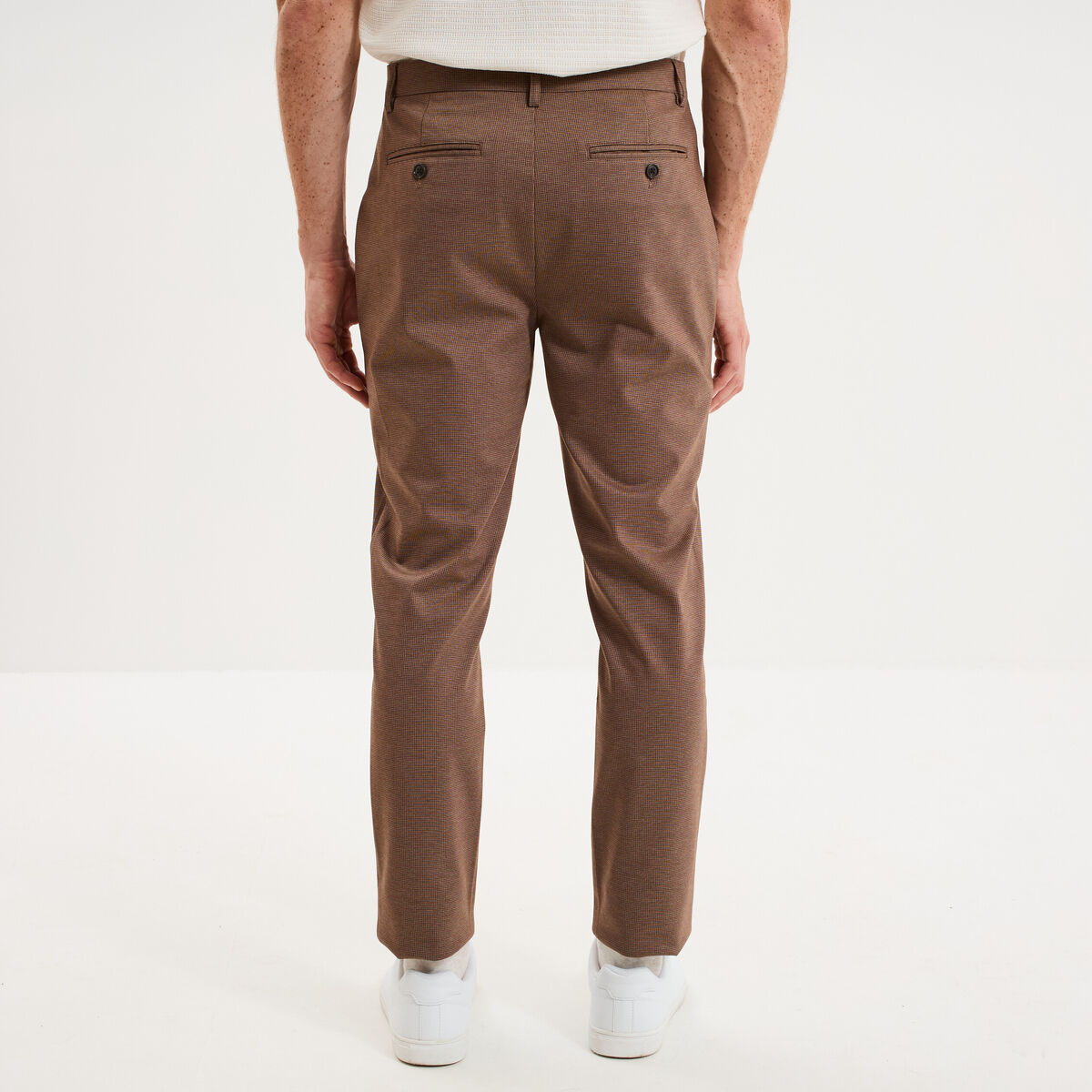 Pantalon chino slim taupe homme