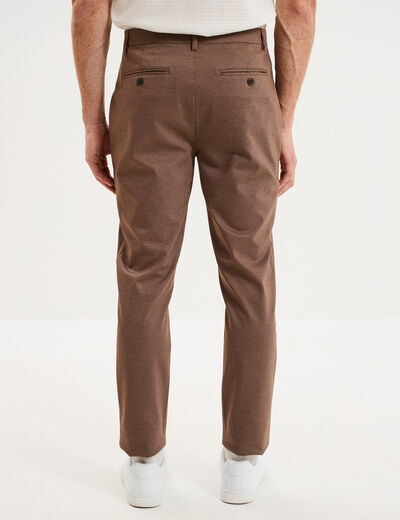 Pantalon chino slim taupe homme