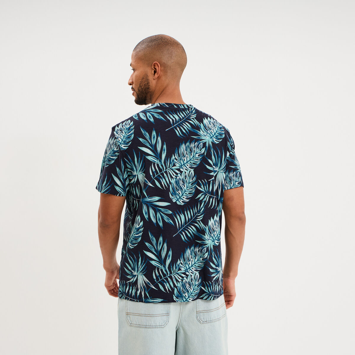 T-shirt manches courtes bleu marine homme