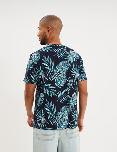 T-shirt manches courtes bleu marine homme