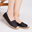 Espadrilles à sequins noir femme