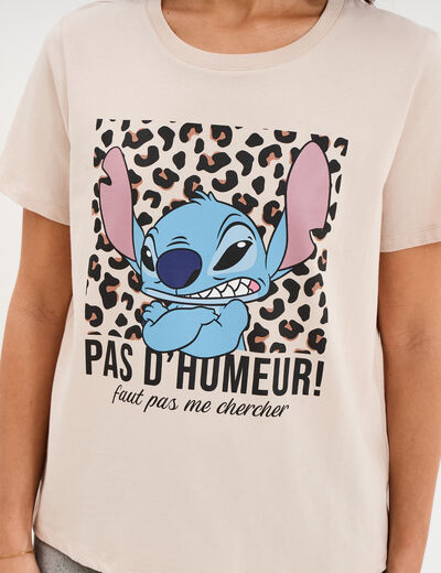 T-shirt manches courtes coton Stitch sable femme