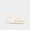 Sandales &agrave; scratchs semelle souple multicolore b&eacute;b&eacute; fille