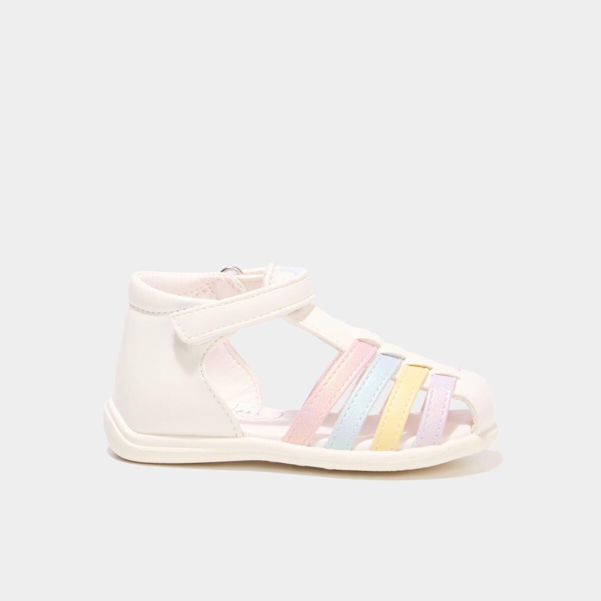 Sandales &agrave; scratchs semelle souple multicolore b&eacute;b&eacute; fille