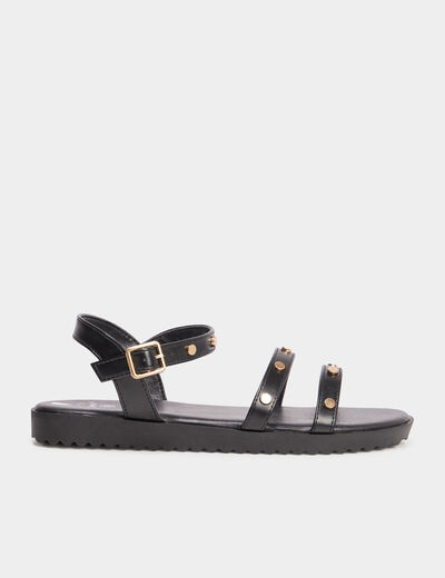Sandales plates cloutées Liberto noir fille
