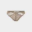 Culotte en dentelle et tulle vert kaki femme