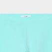 Legging cycliste coton taille élastiquée bleu turquoise fille
