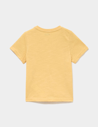 Ensemble t-shirt et pantalon coton jaune b&eacute;b&eacute; gar&ccedil;on