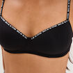 Soutien-gorge triangle padd&eacute; noir femme
