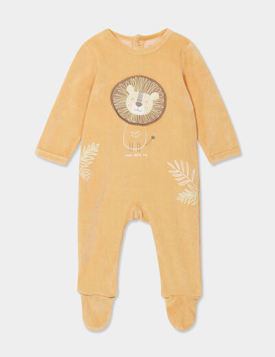 Dors-bien manches longues boutonné camel bébé