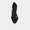 Sandales &agrave; talons 8 cm noir femme