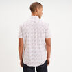Chemise manches courtes coton ecru homme
