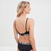Soutien-gorge triangle microfibre noir femme