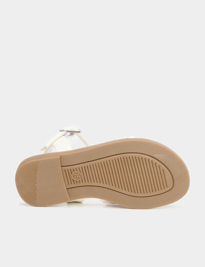 Sandales à broderie blanc fille