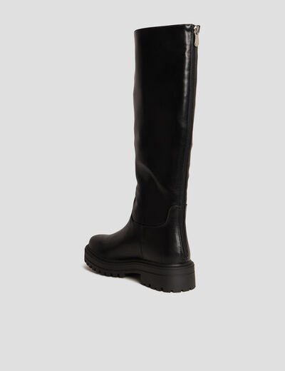 Bottes semelle chunky noir femme