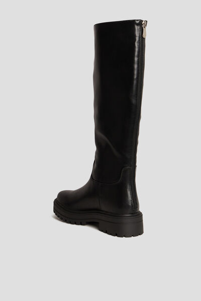 Bottes semelle chunky noir femme